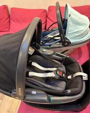 2 x maxi cosi coral + 2 familyfix3 bases, Kinderen en Baby's, Ophalen, Gebruikt, Maxi-Cosi, Isofix