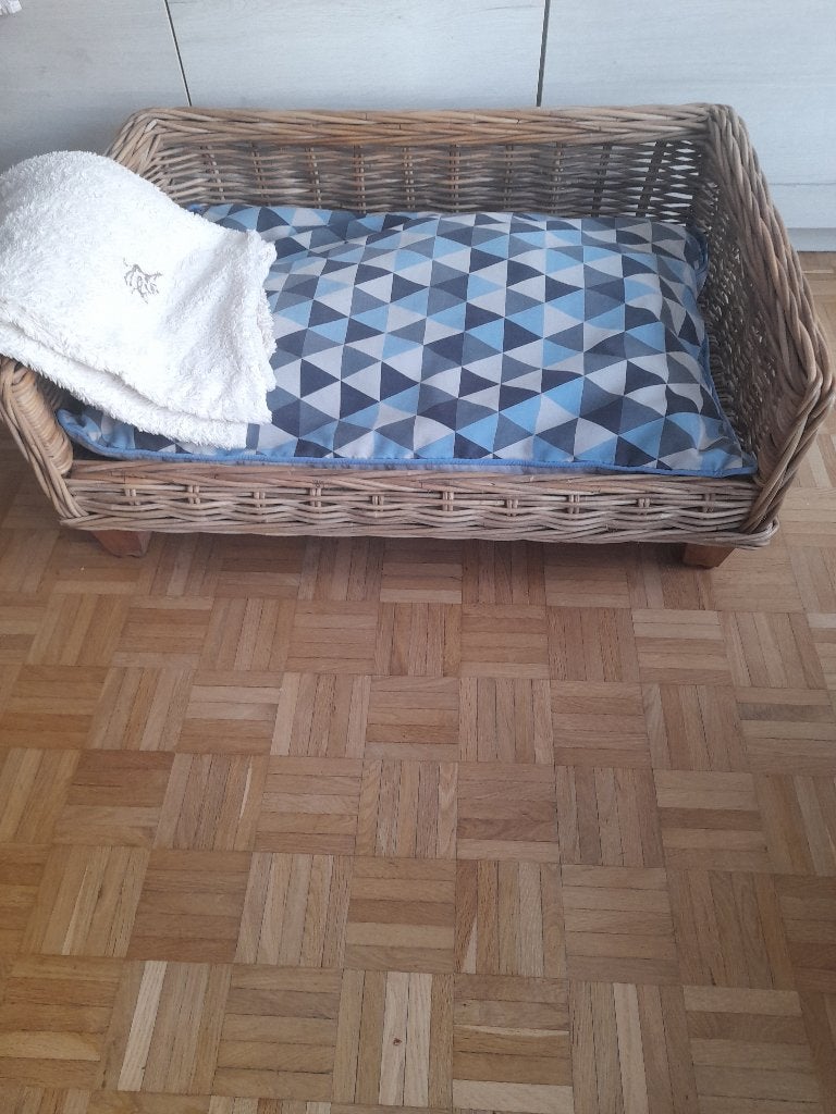 Hondenzetel rotan voor grote hond 20€, Ophalen, Gebruikt