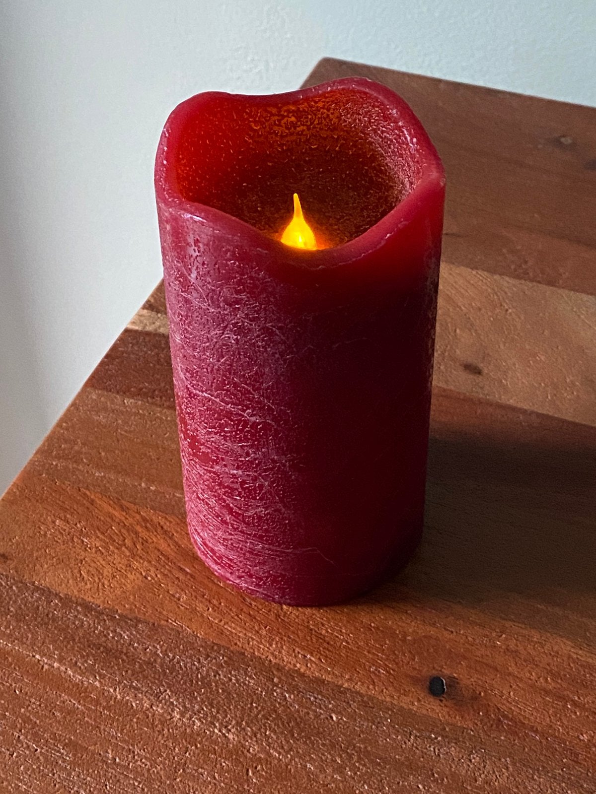 Kaars rood ( batterij), Ophalen, Kunststof, Zo goed als nieuw, Kaars