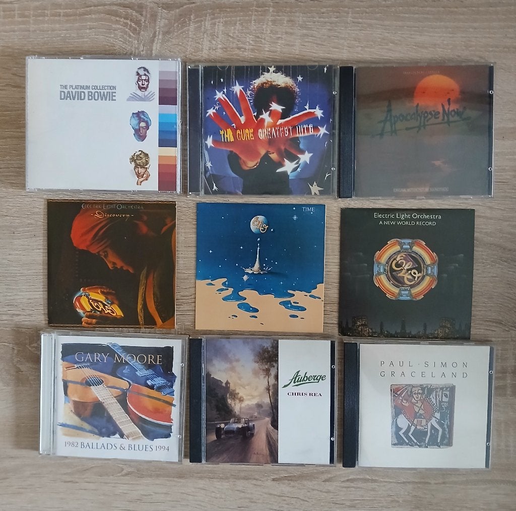 54 CD rock, prog, new-wave, alternatif, etc., Comprend un livret, Rock 'n' roll, Utilisé, Album