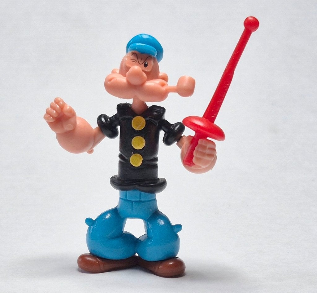 Popeye 1991 Popeye avec épée rouge K92 N. 230, Collections, Enlèvement ou Envoi, Utilisé, Figurines