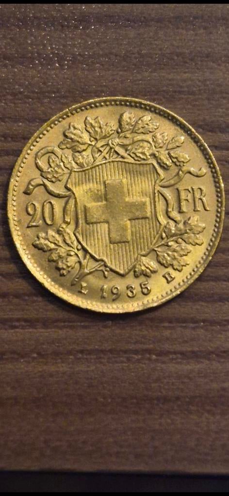 Gouden munt van 20 Zwitserse frank — Vreneli 1935 — Goud, Postzegels en Munten, Munten | Europa | Niet-Euromunten, Goud, Ophalen of Verzenden