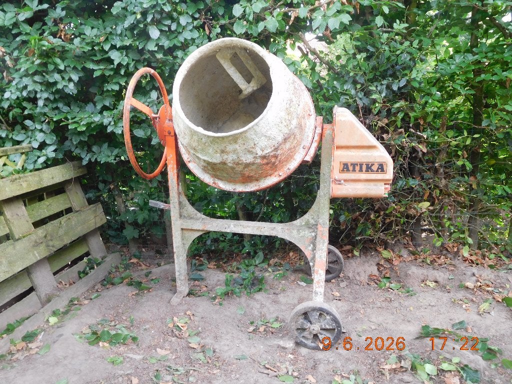 betonmolen atika, Ophalen, Gebruikt