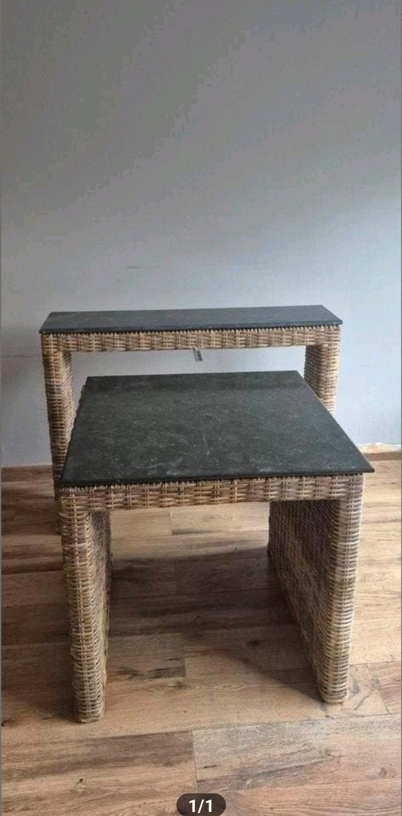 Table d'appoint et/ou table : rotin et pierre naturelle, Enlèvement