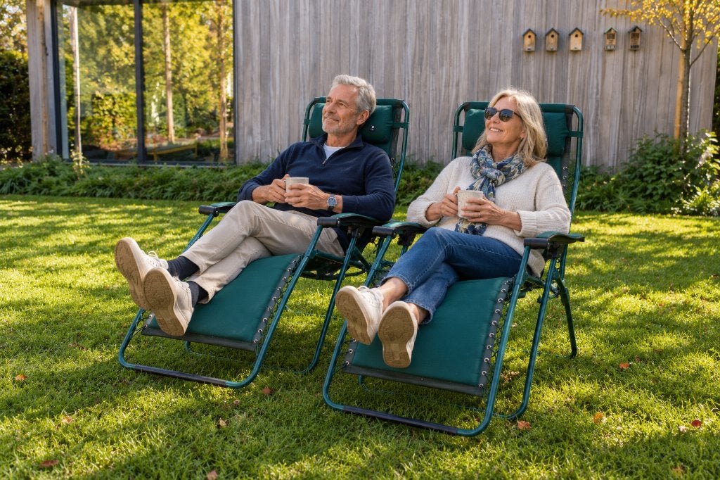 2 Lafuma Relaxstoelen – Comfortabele ligstoelen, Enlèvement, Utilisé, Autres matériaux, Pliant