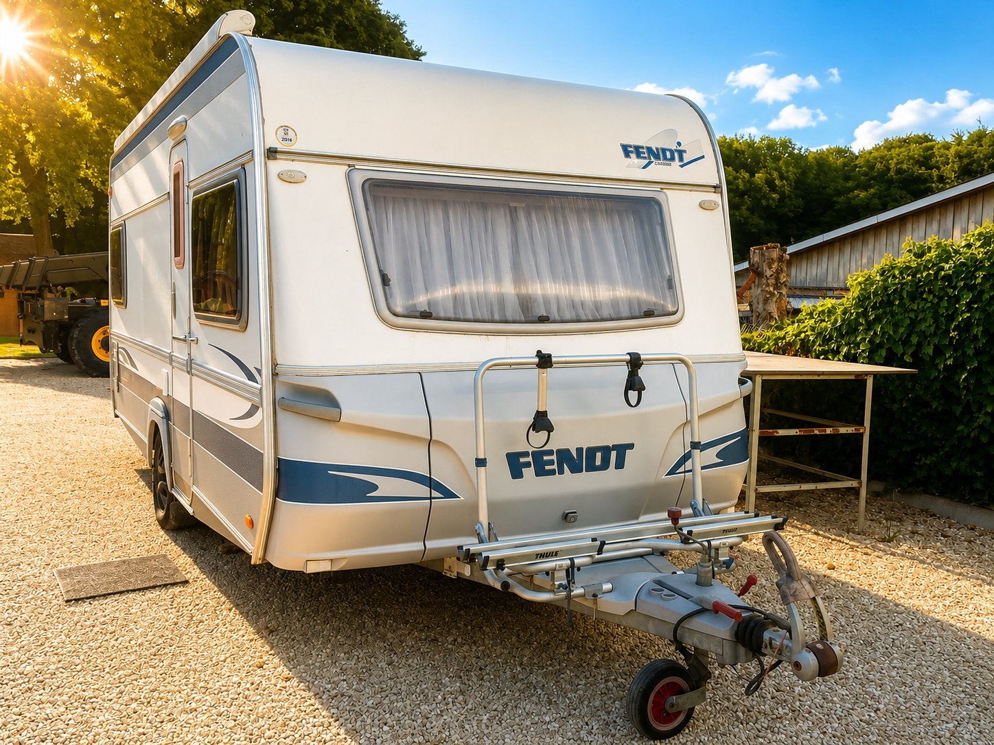 Caravan Fendt Saphir 470, Mover, vaste luifel, rondzit, Rondzit, Frans bed, Bedrijf, Tot en met 4