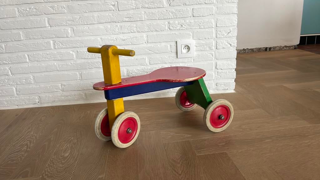 Vintage houten loopfiets, Ophalen, Gebruikt, Loopfiets