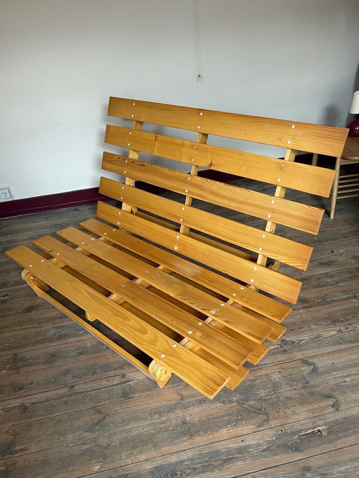 Futon sans matelas 140 de largeur/200cm longueur, Huis en Inrichting, Slaapkamer | Matrassen en Bedbodems, Ophalen, Gebruikt, Tweepersoons
