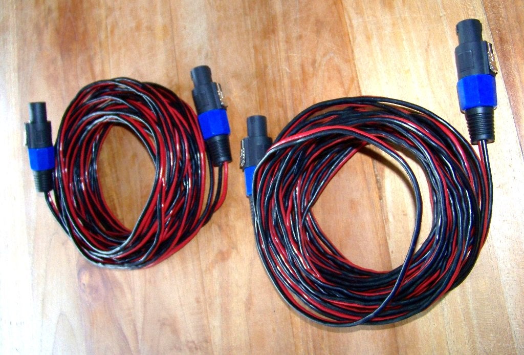 Luidsprekersnoeren 2x5 meter - 2x2,5mm rood/zwart, Ophalen of Verzenden, Zo goed als nieuw, Speaker of Versterker