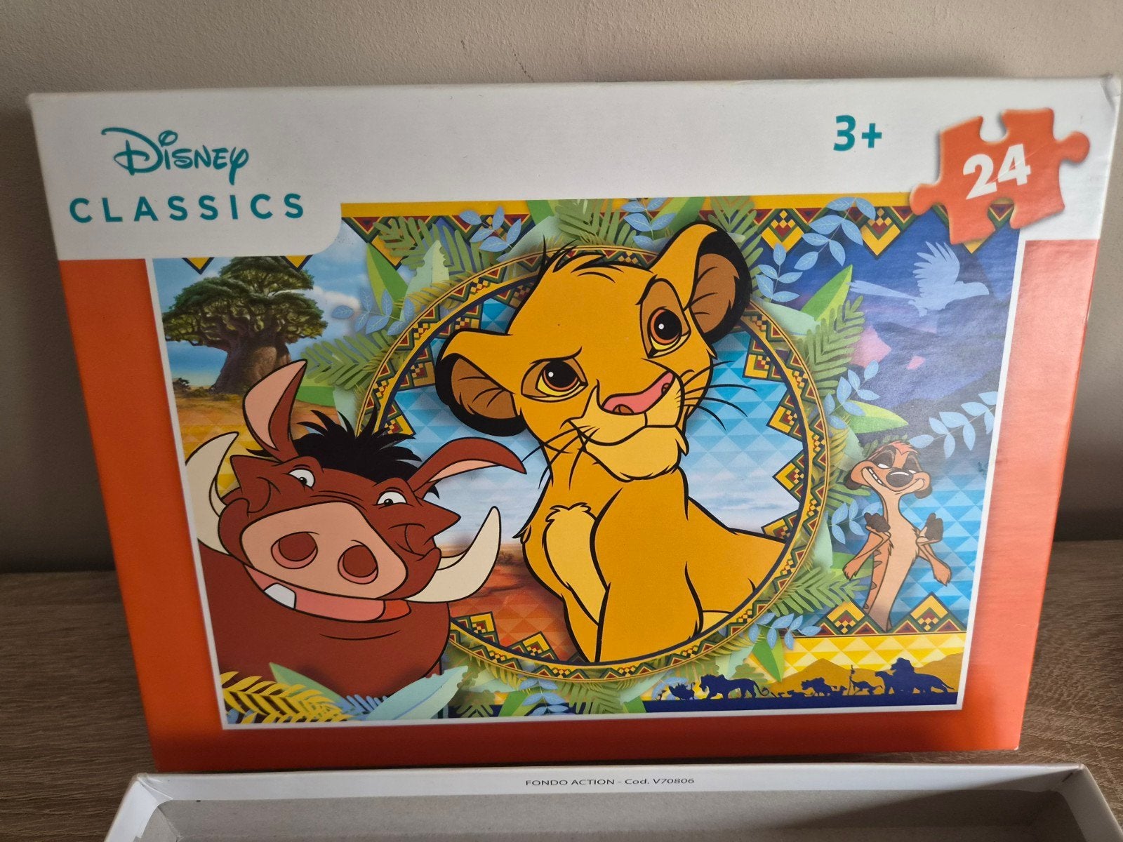 puzzel Disney simba, Verzamelen, Disney, Ophalen, Leeuwenkoning of Jungle Boek, Zo goed als nieuw, Plaatje of Poster