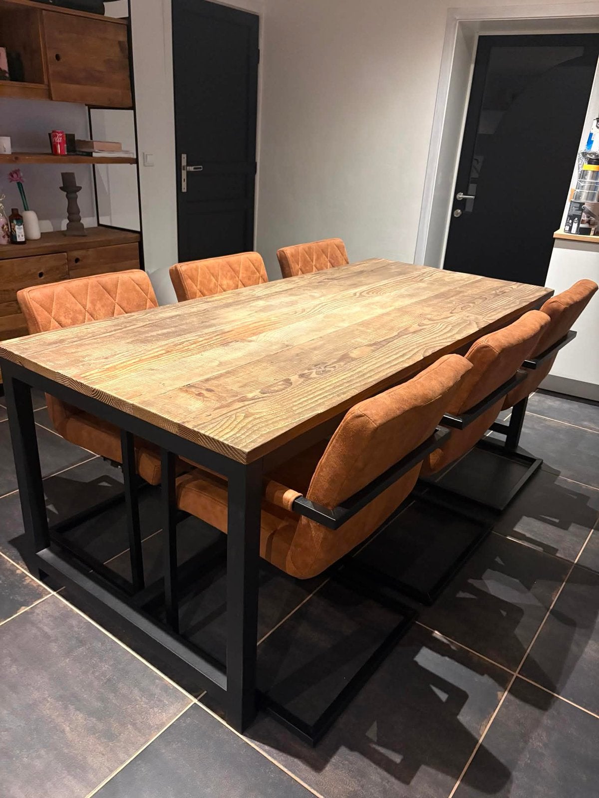 Eetplaats in steigerhout, Tuin en Terras, Ophalen, Zo goed als nieuw