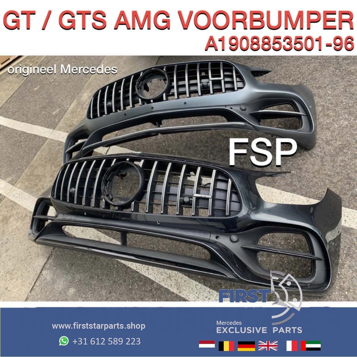 W190 C190 R190 COMPLETE 63 AMG GTR GTS VOORBUMPER + GT PANAM, Gebruikt, -, Voor, Ophalen of Verzenden