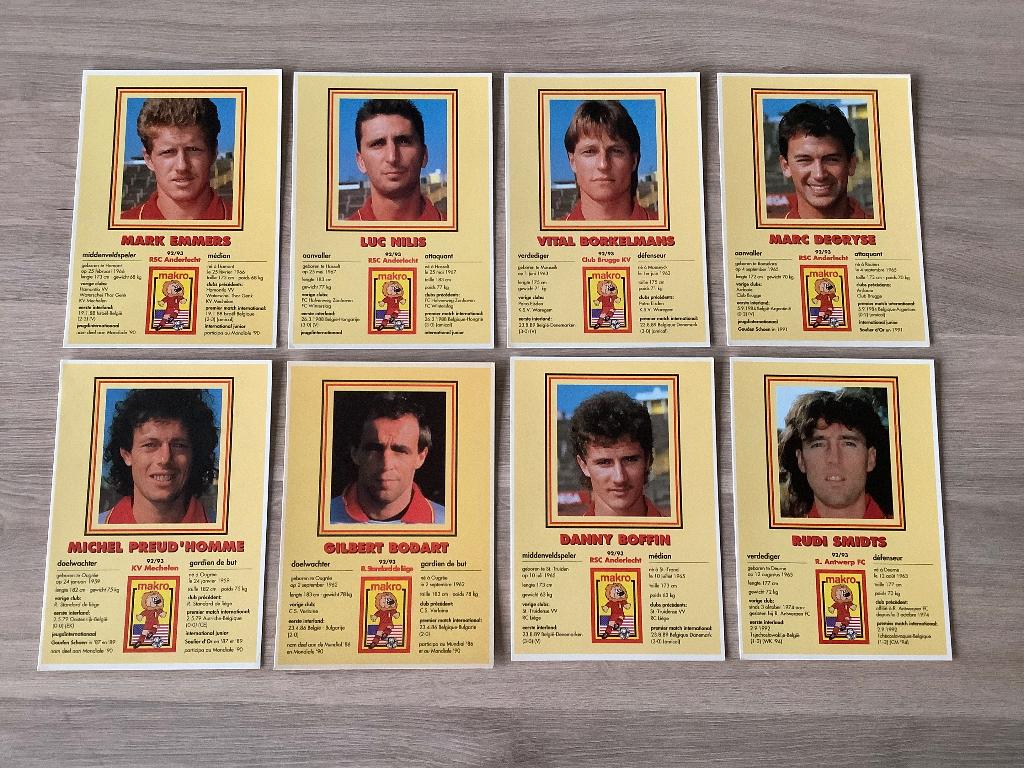 15 Oude postkaarten Rode Duivels WK1994 van Makro, Enlèvement ou Envoi, Comme neuf, Cartes de joueur