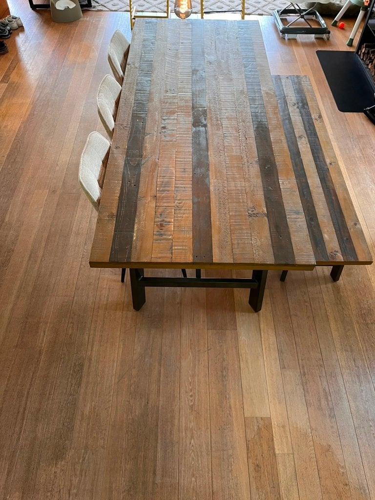 tafel + bank + stoelen, Huis en Inrichting, Ophalen, Gebruikt, 50 tot 100 cm, Vijf personen of meer