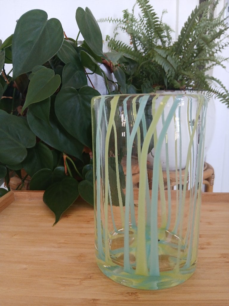 Vintage handgeblazen vaas glas Murano /Scandinavische stijl, Ophalen of Verzenden