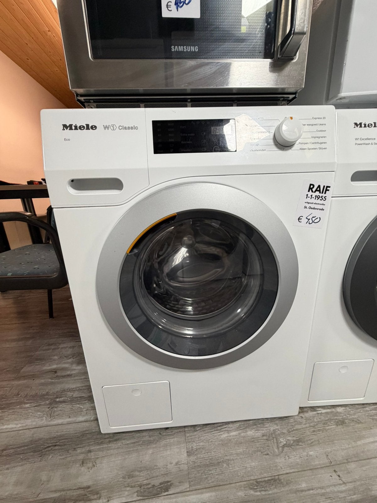 Miele W1 Wasmachines Op Voorraad Zo Goed Als Nieuw, 1200 à 1600 tours, Enlèvement ou Envoi, Programme lavage à la main, Comme neuf
