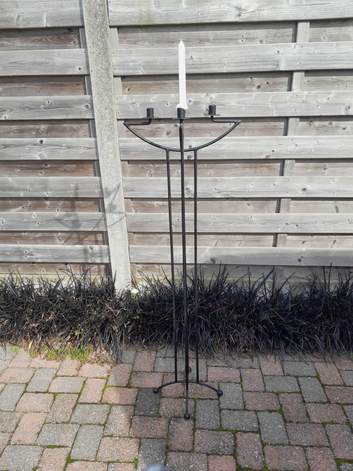 Ijzeren kandelaar, Ophalen, Metaal, Kandelaar, 130 cm