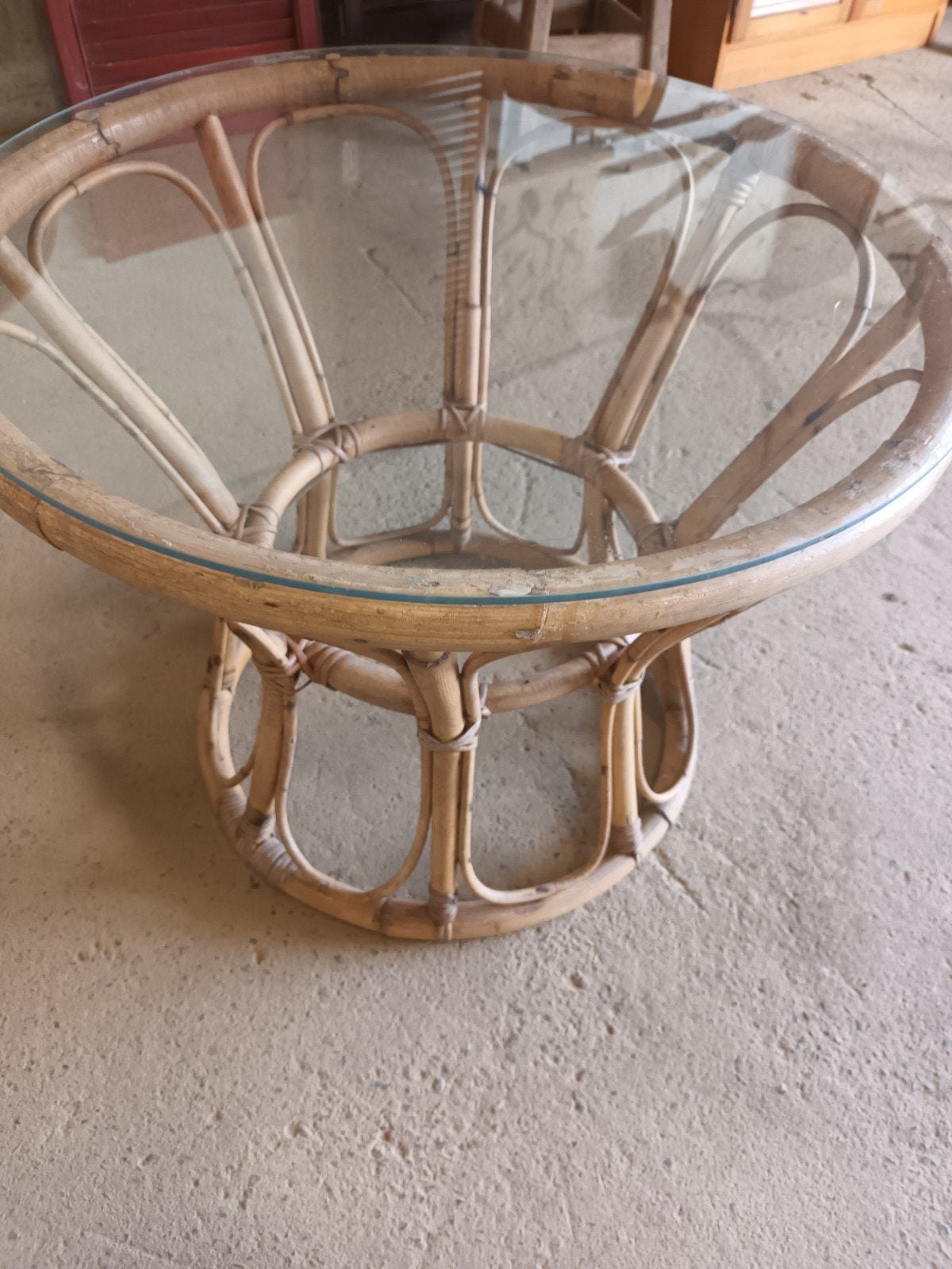 Vintage bamboe salontafel, Enlèvement