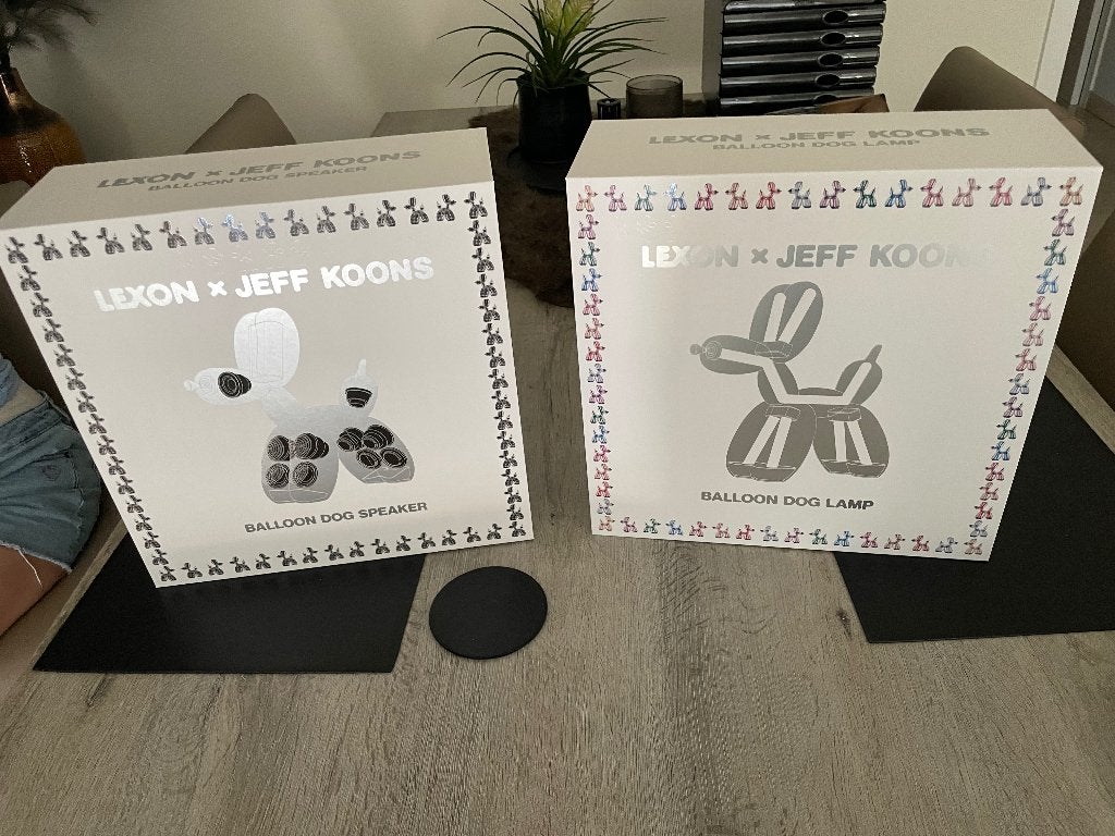 : Jeff Koons  Lexon Balloon Dog Speaker & Balloon Dog Lamp, Enlèvement ou Envoi