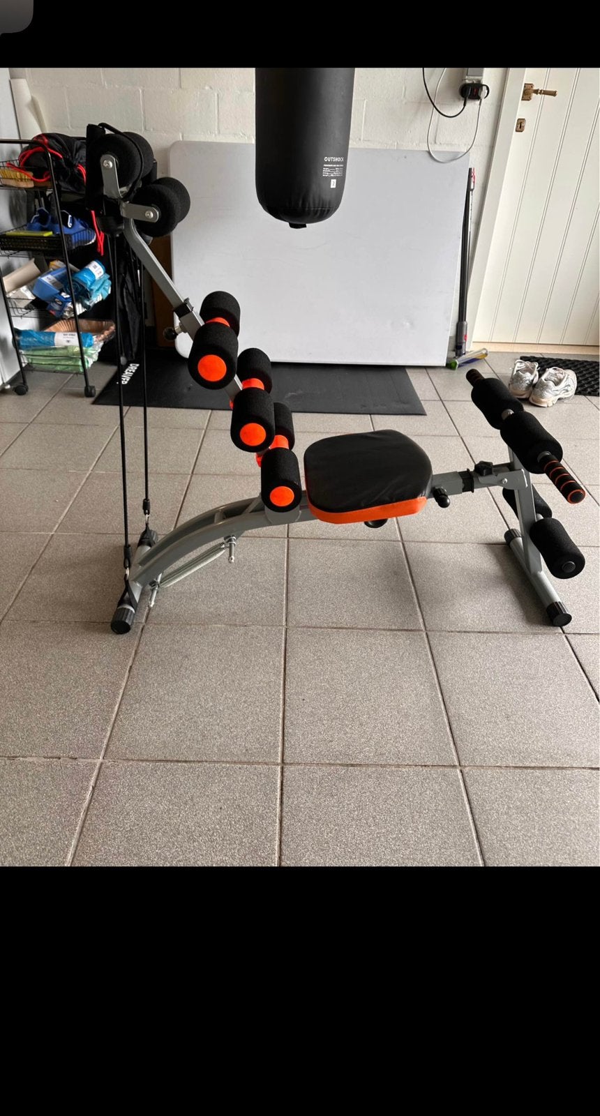 Buikspiertrainer L vorming met elastische koorden, Sport en Fitness, Ophalen, Zo goed als nieuw