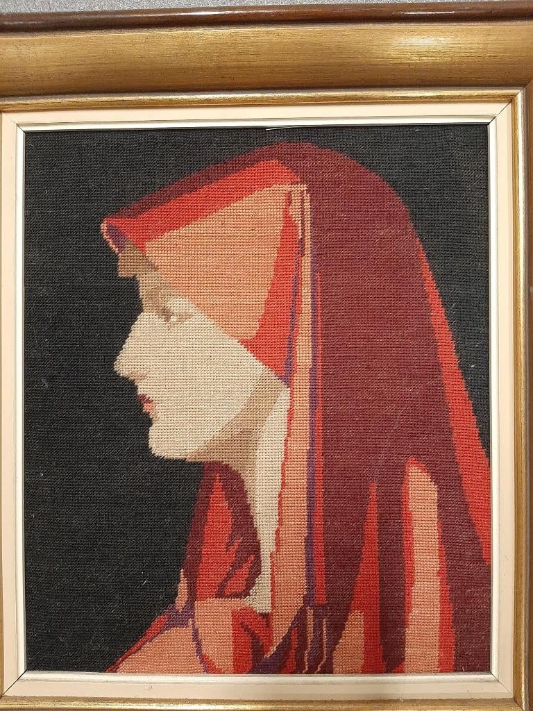 Borduurwerk Heilige Fabiola, Antiek en Kunst, Ophalen