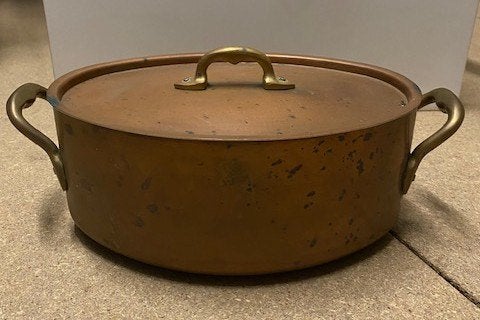 Vintage Inocuivre Sartel-pan - Frankrijk, Antiek en Kunst, Ophalen of Verzenden