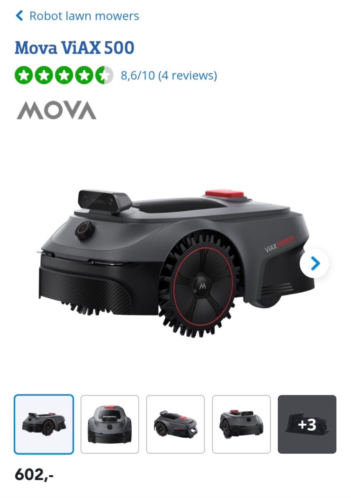 MOVA VIAX 500, Tuin en Terras, Ophalen, Nieuw, Meer dan 25 cm, Bestuurbaar via app