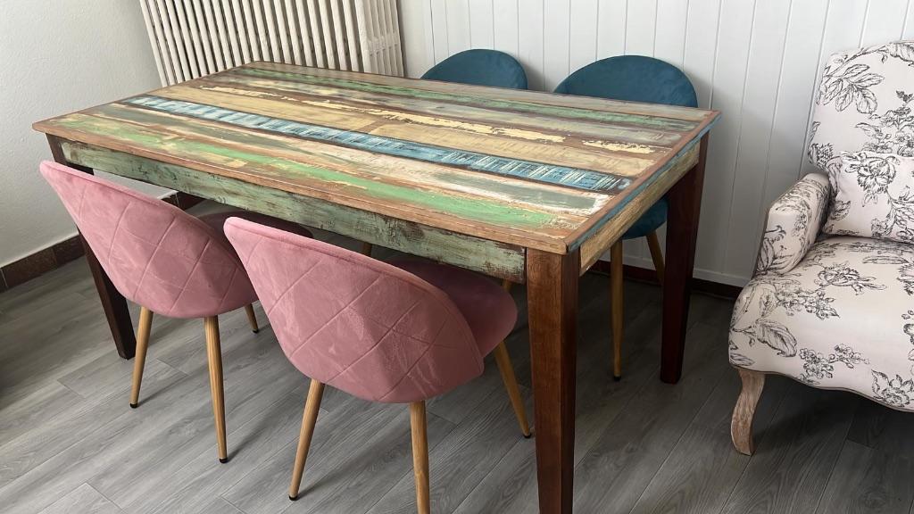 Table et chaises de salle à manger, Maison & Meubles, Salles à manger complètes, Comme neuf, 4 à 6 chaises, Enlèvement
