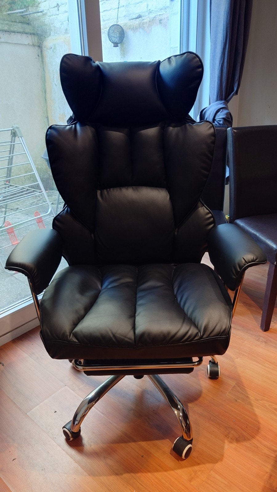Chaise de bureau ergonomique avec support jambes, Comme neuf, Enlèvement, Chaise de bureau, Ergonomique