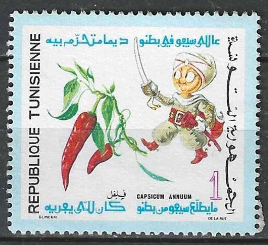 Tunisie 1971 - Yvert 702 - Fleurs, fruits et folklore (ST), Envoi, Affranchi