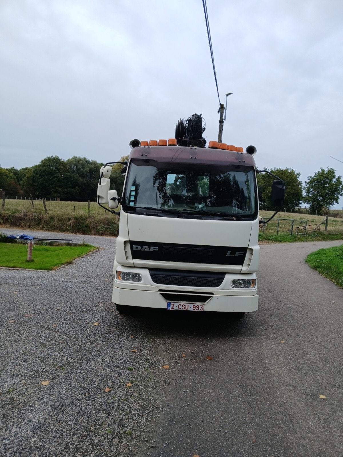 vrachtwagen daf lf, Ophalen
