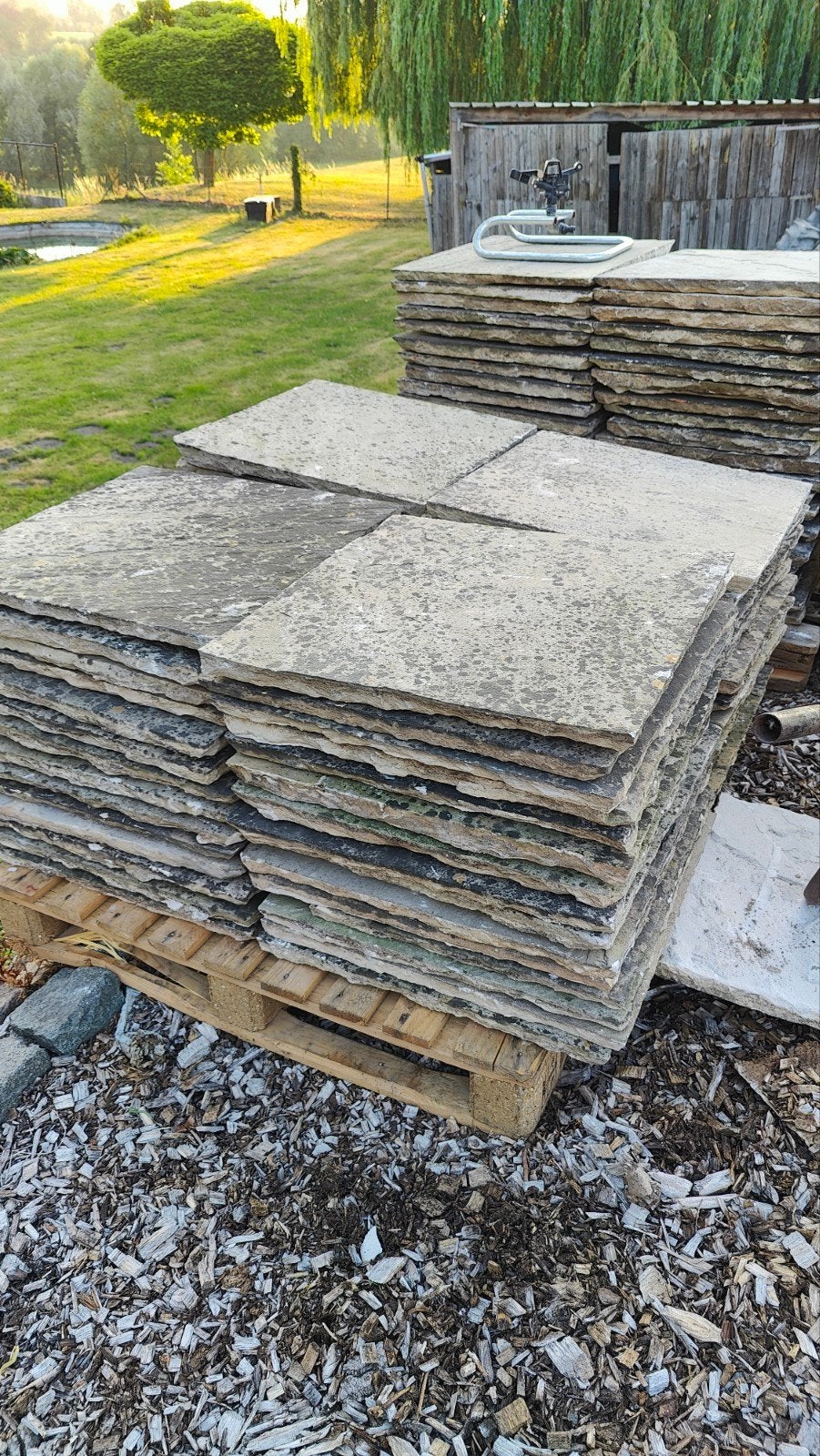 Authentieke terrastegels zandsteen, Tuin en Terras, Ophalen, Terrastegels