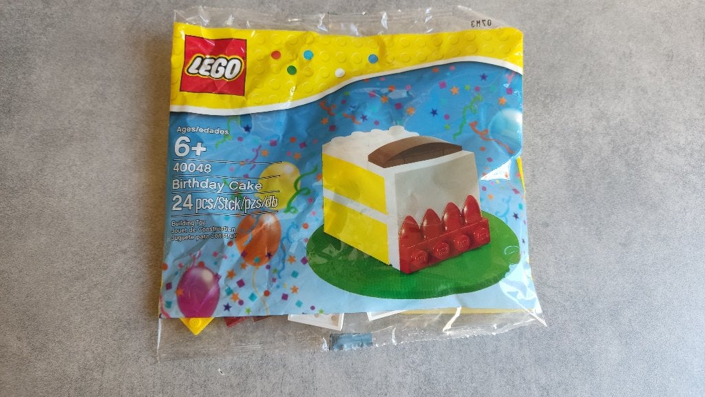 4x lego polybag taart, bij, egel en vliegtuig, Lego, Ophalen of Verzenden, Zo goed als nieuw, Compleet