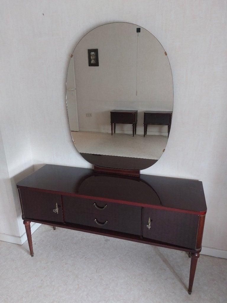 commode met spiegel + 2 nachtkastjes, 65 cm ou plus, Enlèvement, Utilisé, 55 à 70 cm