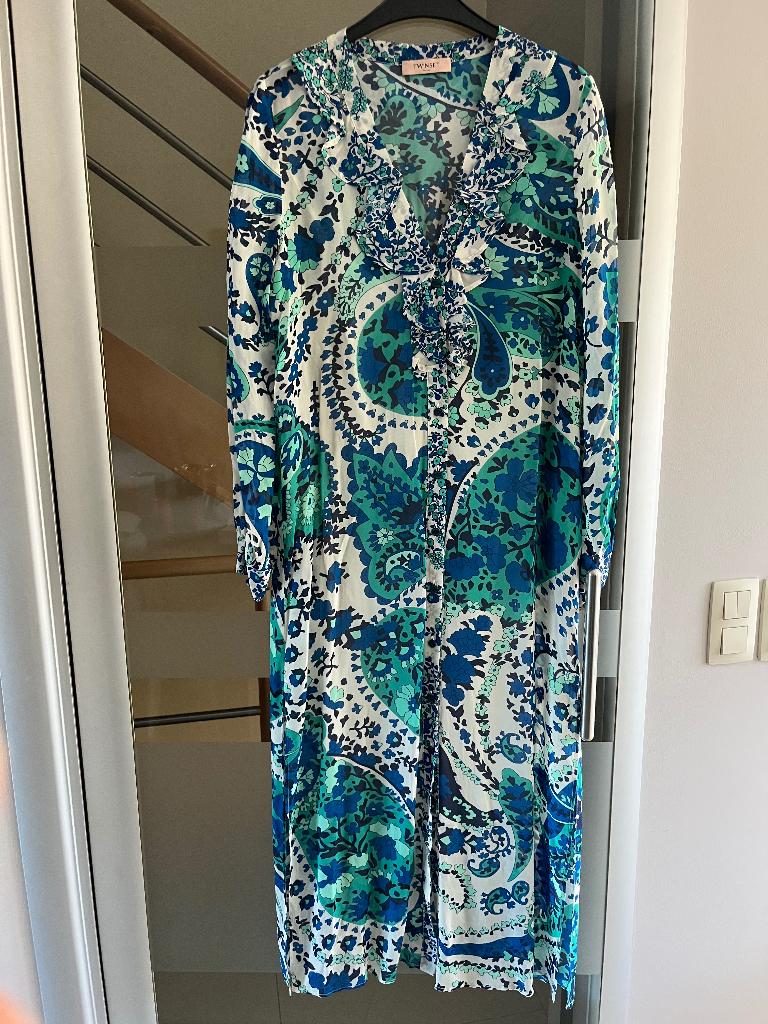 Lang kleed maat 38, merk Twinset, perfecte staat, Kleding | Dames, Maat 38/40 (M), Twinset, Blauw, Ophalen of Verzenden