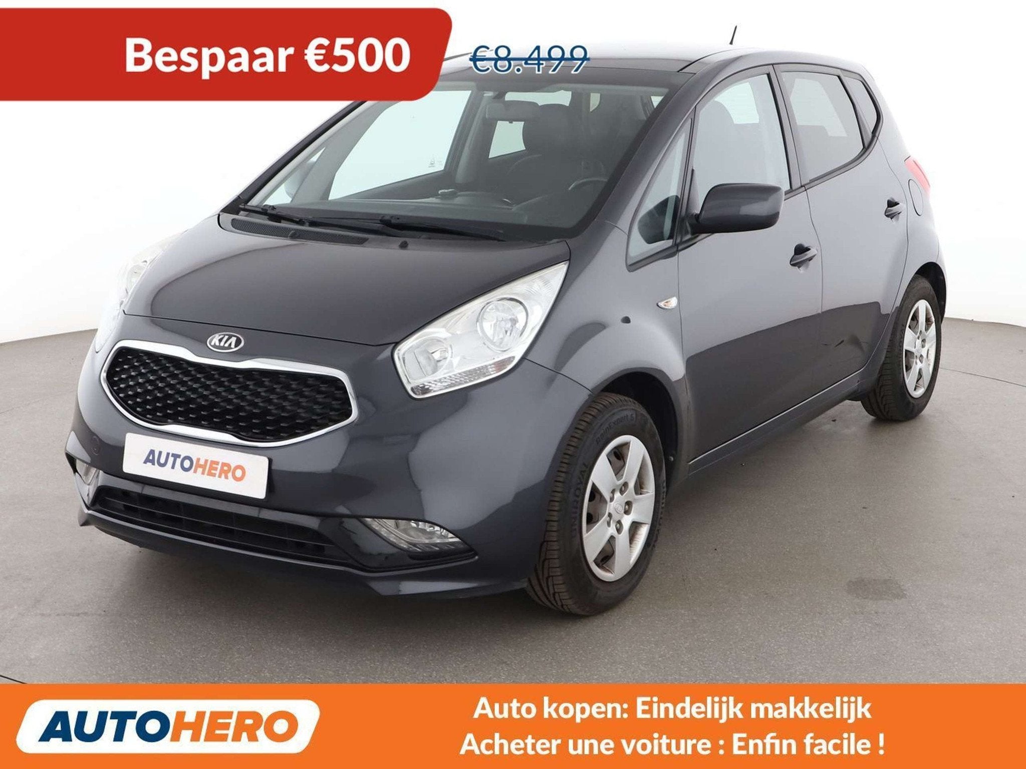 Kia Venga 1.4 Attract (bj 2015), Auto's, Kia, Voorwielaandrijving, Euro 5, Gebruikt, Zwart