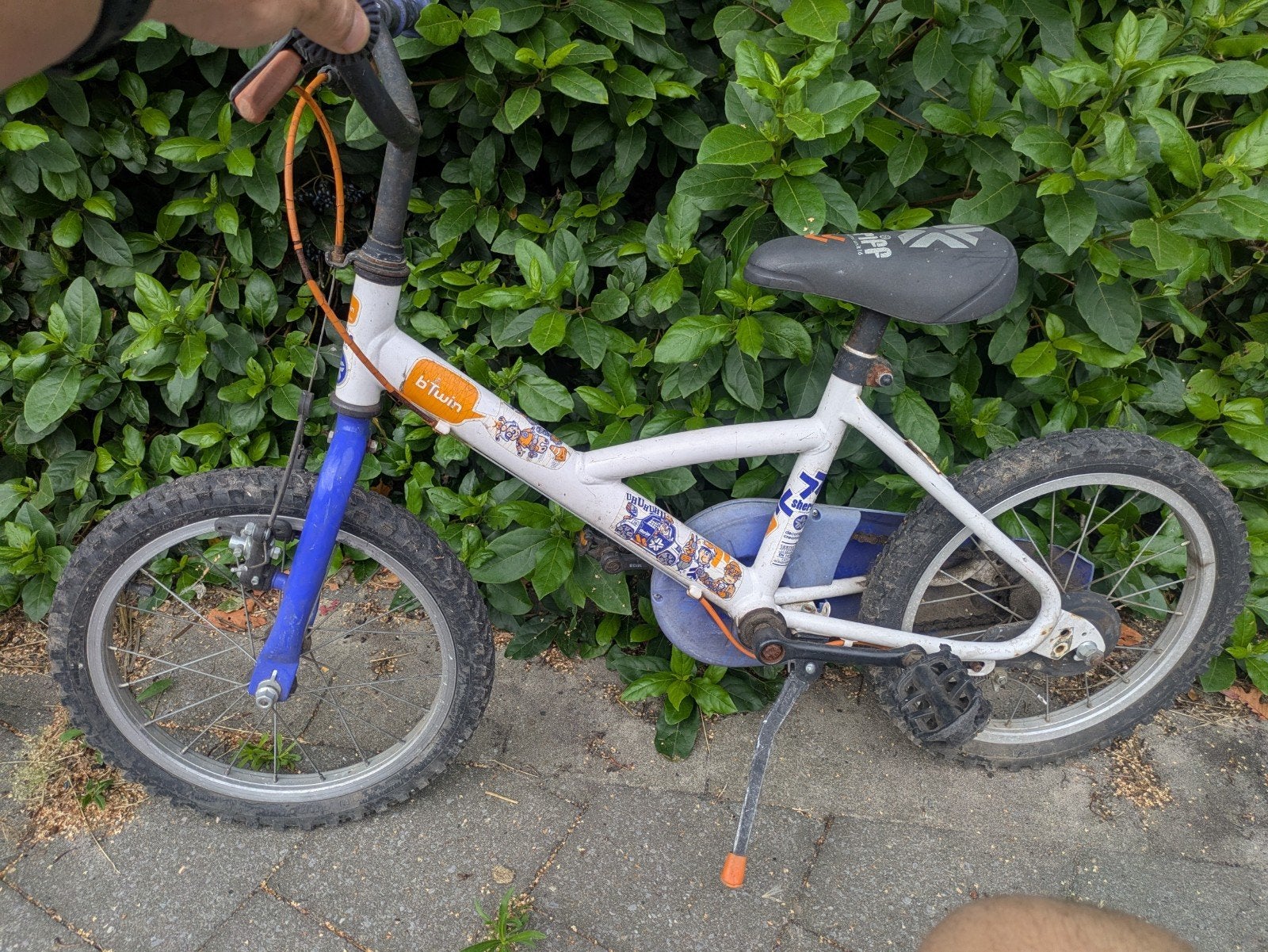kinderfiets 16 inch, Ophalen