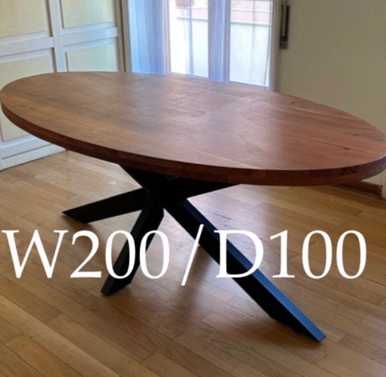 Tafel Mango-metaal, Huis en Inrichting, Tafels | Eettafels, 50 tot 100 cm, Zo goed als nieuw, Vijf personen of meer, 150 tot 200 cm