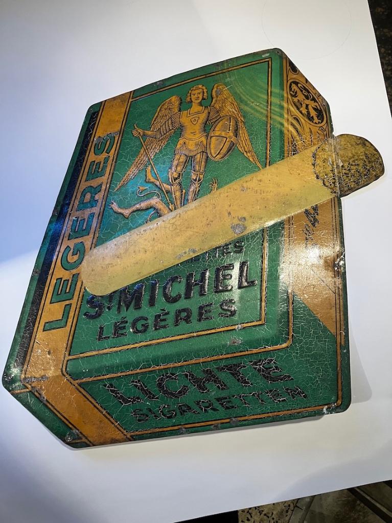 SAINT-MICHEL cigarettes, Collections, Enlèvement ou Envoi, Utilisé, Panneau publicitaire