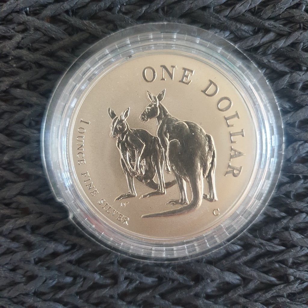 Kangourou argenté de 1 oz, 1999, Australie, Envoi, Argent