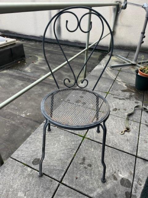 6 chaises en fer, Enlèvement, Utilisé, Métal, Empilable