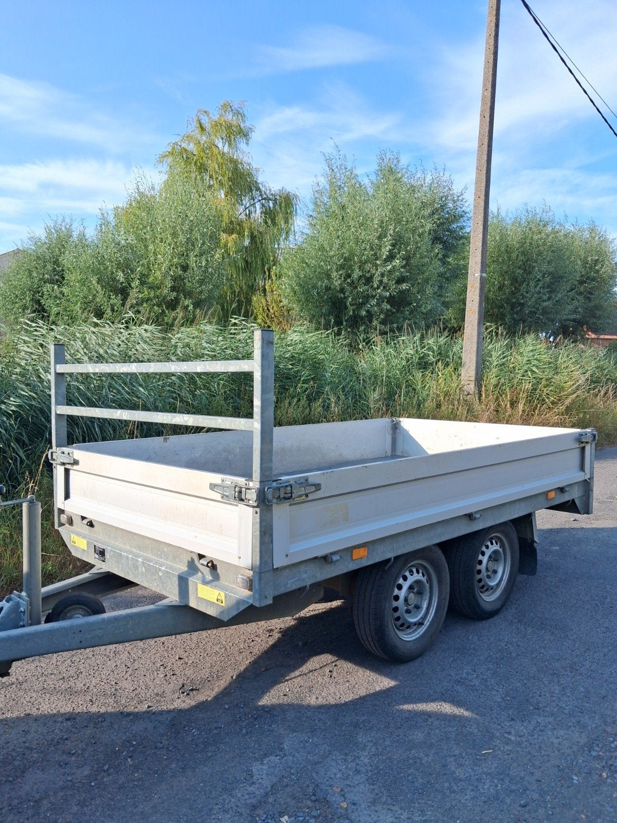 Aanhangwagen plateau Saris 2ton 2m76 x 1m50 in nette staat!, Auto diversen, Aanhangers en Bagagewagens, Ophalen, Zo goed als nieuw