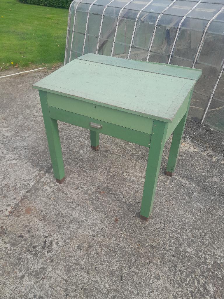 lessenaar - stabureau, Huis en Inrichting, Bureaus, Ophalen, Groen, Gebruikt, Vintage