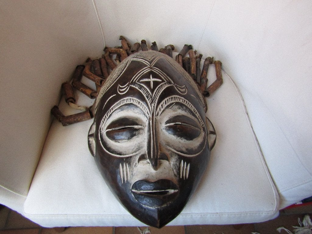 Prachtig Afrikaans masker van de „Chokwe” -stam, Antiek en Kunst, Hout, Handgemaakt, Afrika, Masker