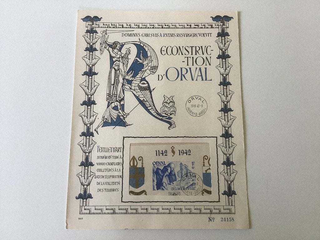 Postzegels - 1e dag afstempeling - Orval, Ophalen, Met envelop, Gestempeld, 1e dag stempel