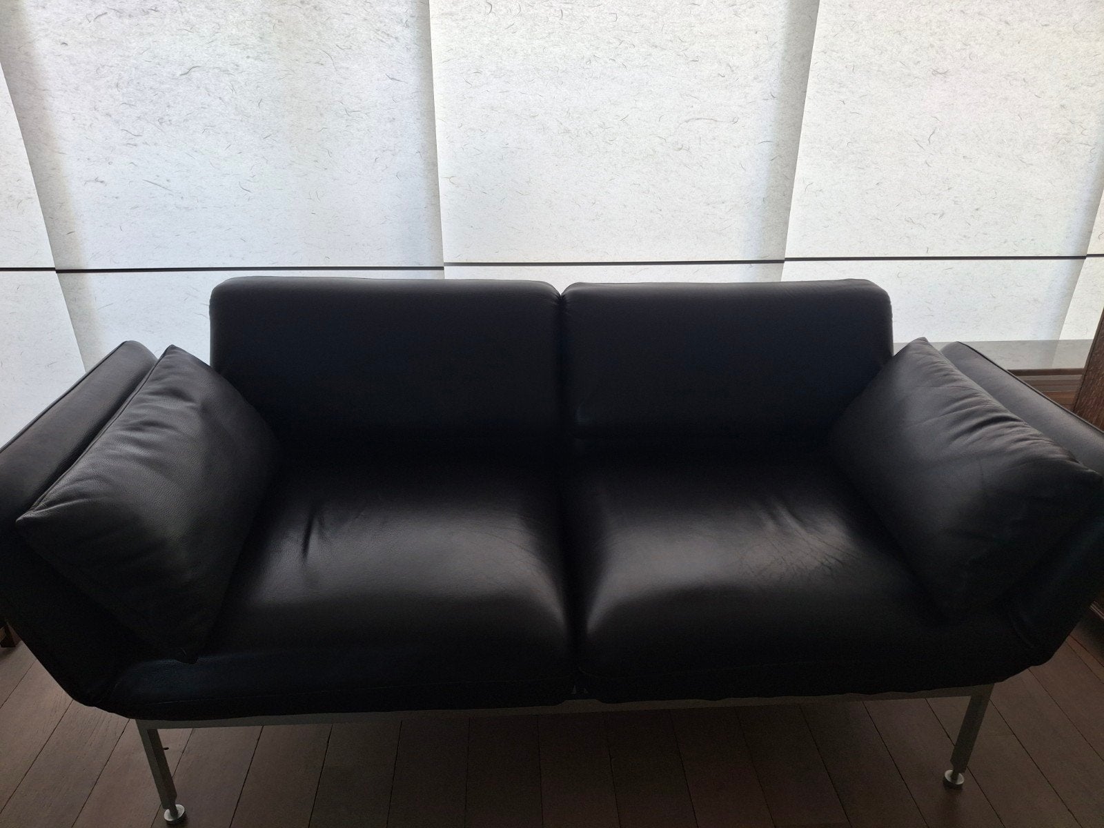 chaise design Bruhl en cuir marron, Maison & Meubles, Canapés | Salons, Enlèvement