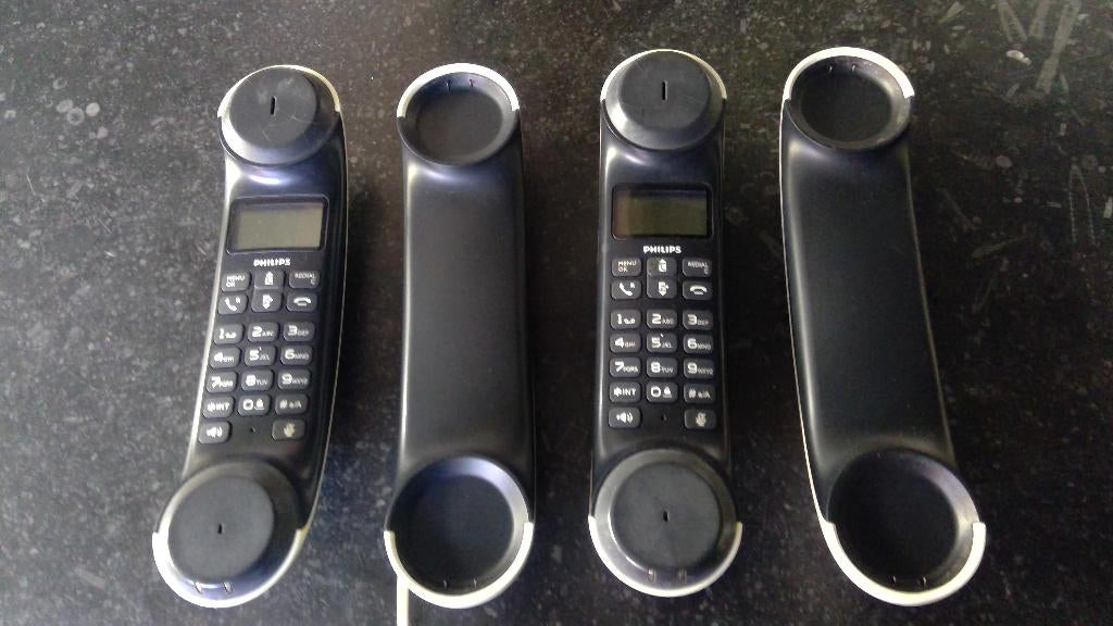 Téléphone résidentiel sans fil Philips (2 unités), Enlèvement, Utilisé, 2 combinés