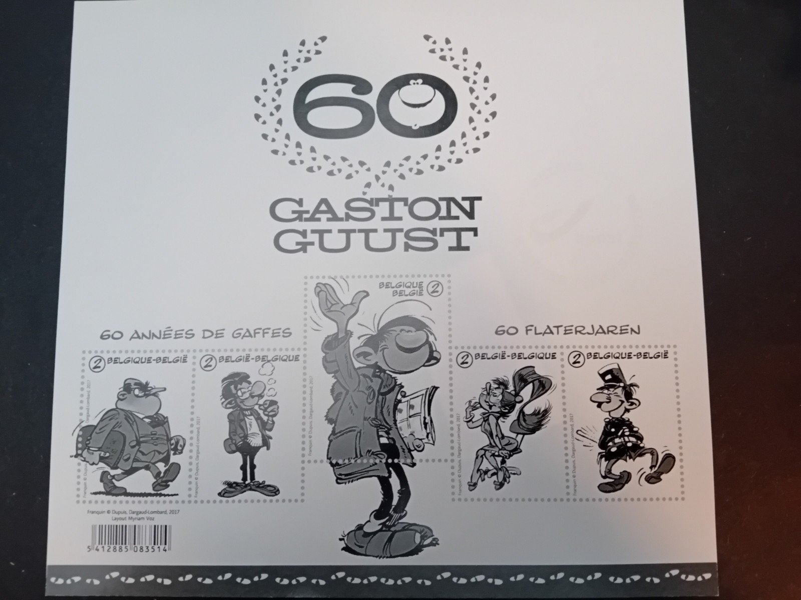 België Zwart-wit velletje GCA 30 lot 62P, Ophalen of Verzenden