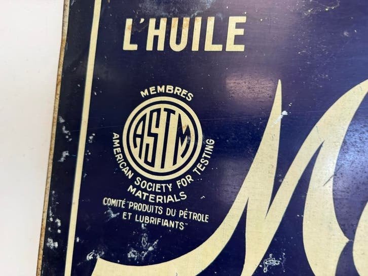 Vintage Motoriol Reclamebord