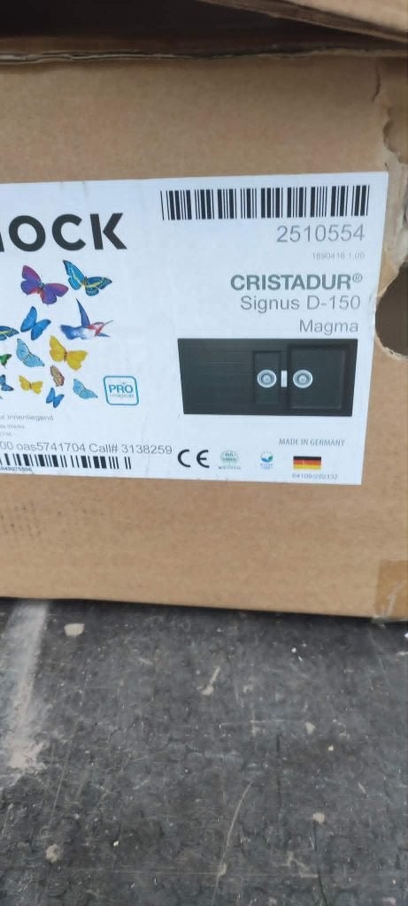 eviers schock signus d'150-a cristadur magma, Enlèvement, Neuf